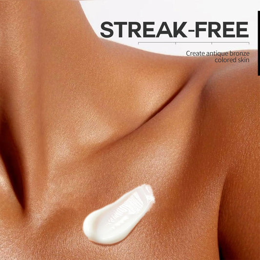 Hllozzi Tropical Self-Tanning Body Cream 100g No Sun Exposure Needed | Daily Use Bronze Skin Self Tanner for Body