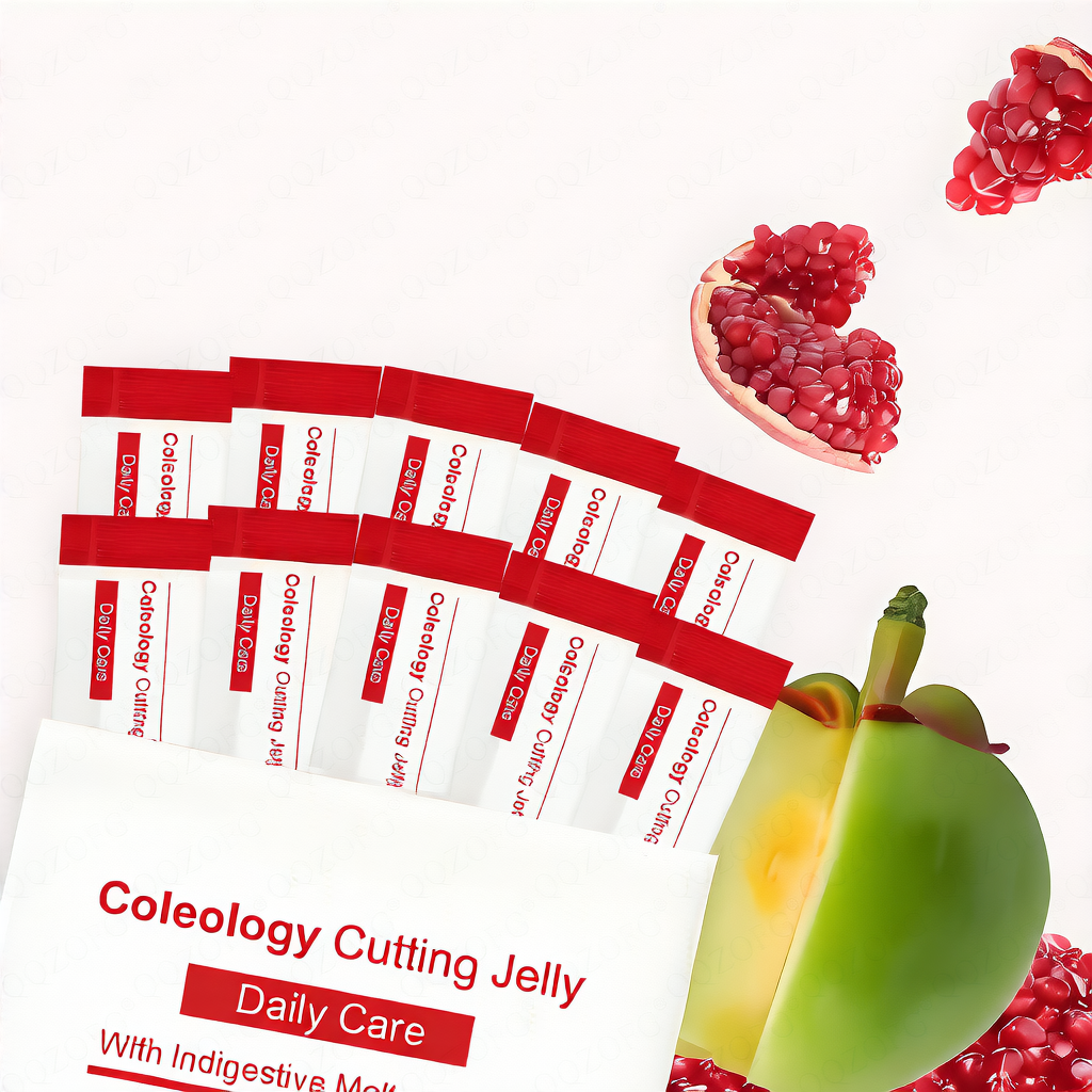 Coleology Cutting Jelly Daily Care | Digestive Wellness Jelly Sachets | Pomegranate & Mango Fruit Enzyme Supplement