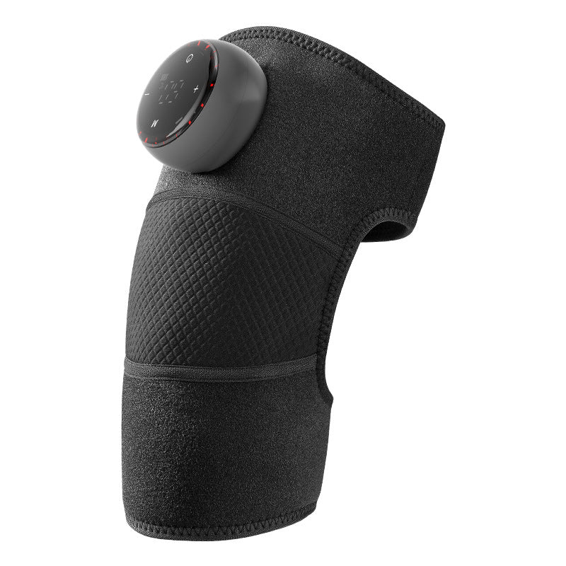 Electric Heated Knee Massager Brace Vibration Heat Therapy Joint Pain Relief Wrap | Wireless Rechargeable Knee Massager for Arthritis Injury Recovery