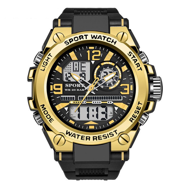 Men's Tactical Sport Watch | Dual Display Digital Analog Military Watch with Alarm, Timer, Compass & 20 BAR Water Resistance