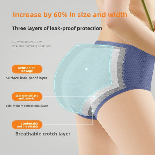 Women's Period Underwear 5-Pack | Leak-Proof Menstrual Briefs | High Waist Cotton | 5 Colors