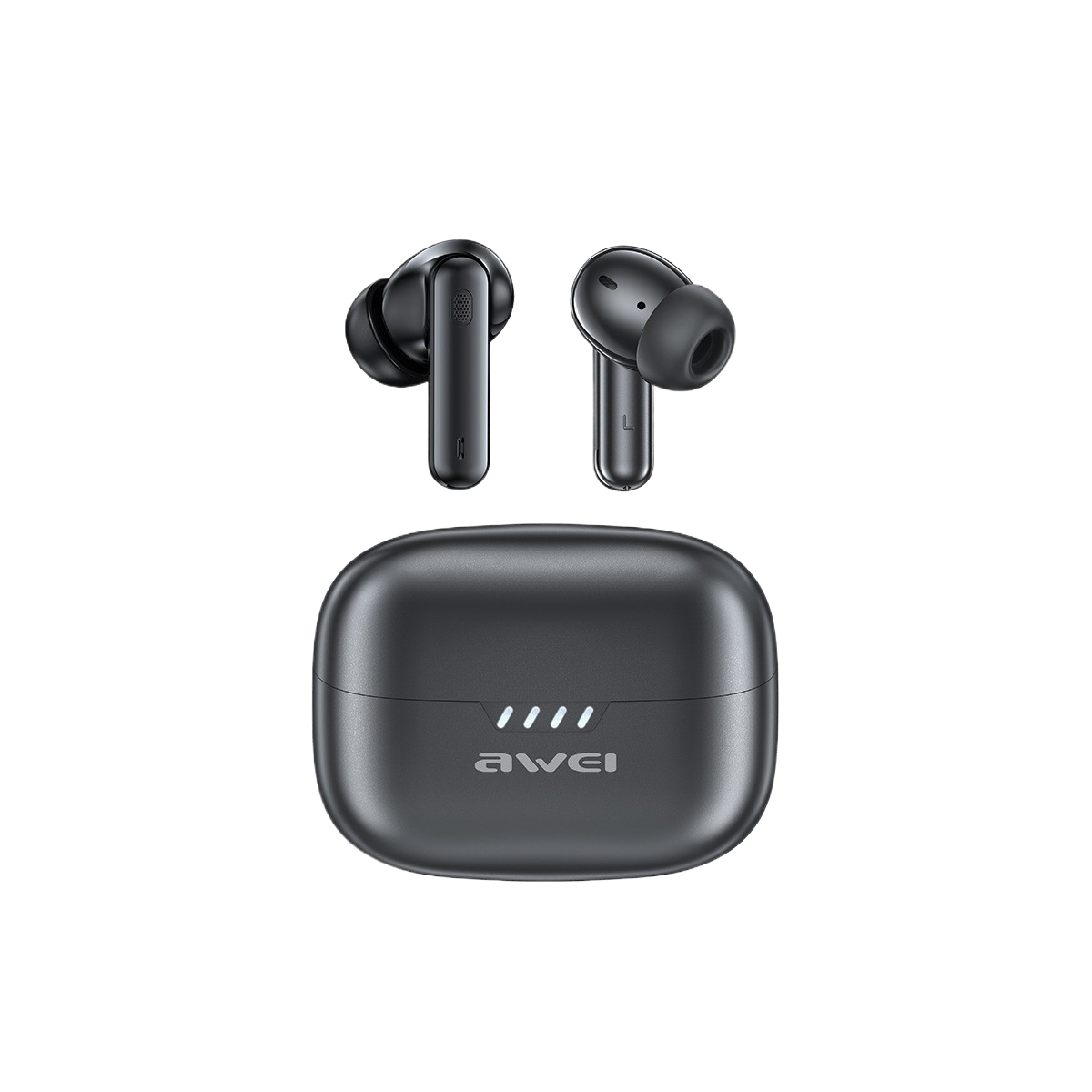 AWEI ANC ENC Noise Cancelling TWS Wireless Earbuds Bluetooth 5.4 Low Game Latency Immersive Surround Bass Long Battery Life LED Charging Case Hunter's Choice for Gaming Music iPhone Android