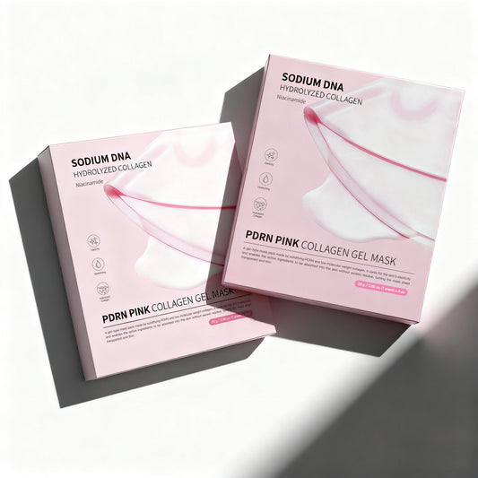 PDRN Pink Collagen Gel Sheet Mask – Natrium-DNA, Niacinamid & hydrolysiertes Kollagen | Anti-Aging-Gesichtsmaske 28 g