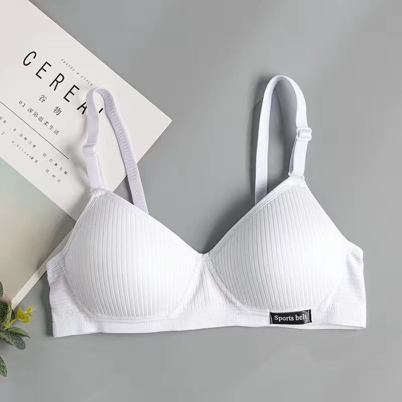 Ribbed Wireless Sports Belt Bra Women | Adjustable Strap Triangle Bralette | Seamless Soft Comfort Bra Mint Green