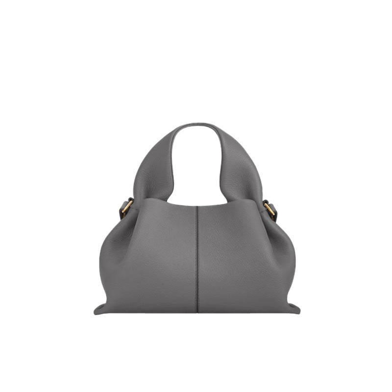 Polene Numero Un Bag in Black Pebbled Leather - Iconic French Handbag | Luxury Shoulder Bag with Top Handle