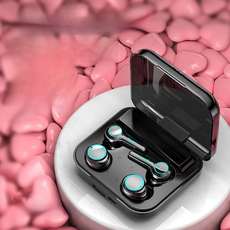 Couple Bluetooth 5.2 TWS Earbuds | HD Calls Panoramic Sound LED Display Charging Case | Wireless Headset Long Battery Life