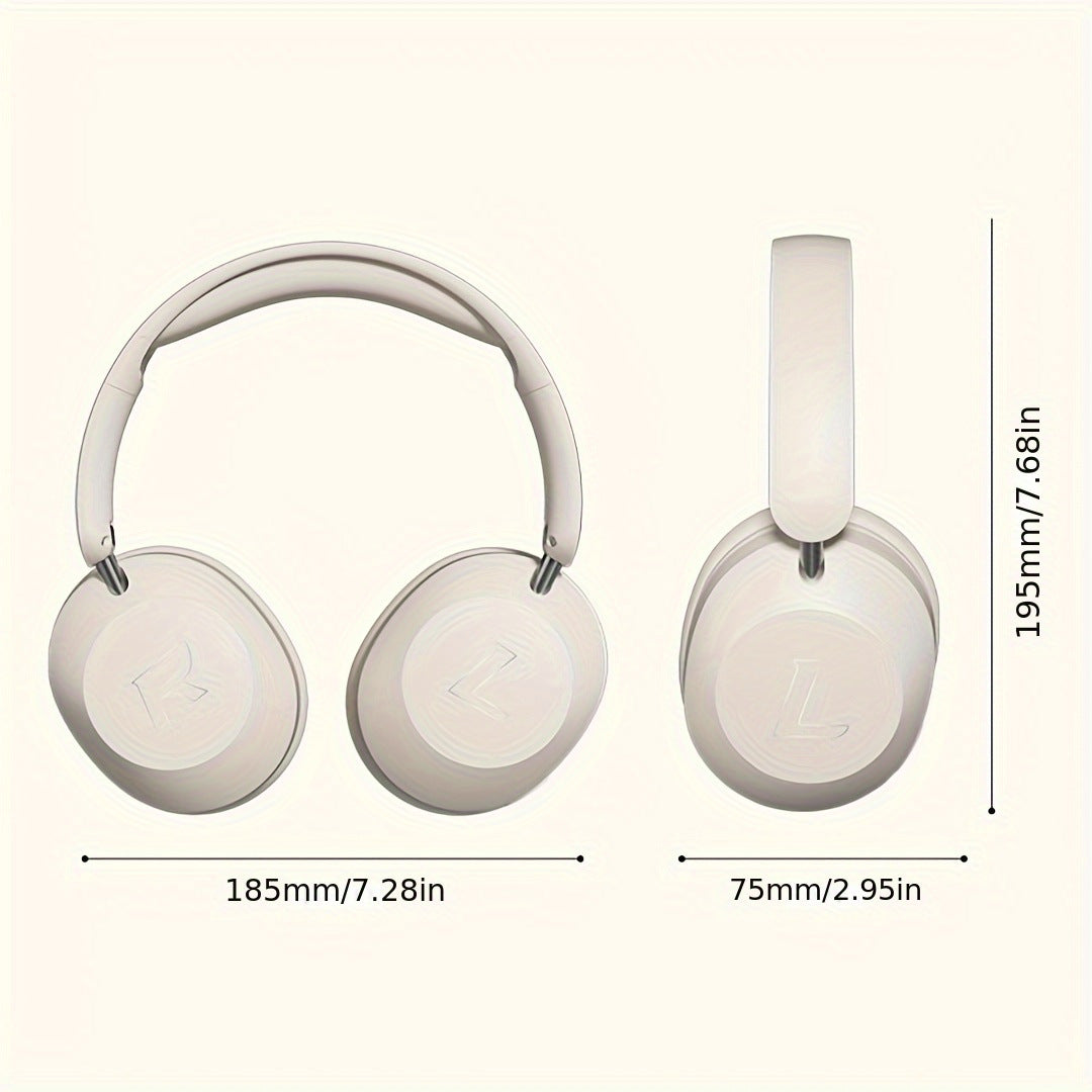 Wireless Bluetooth Over-Ear Headphones 6D Immersive Stereo Sound Foldable On-Ear Headset with Wired Mode USB Charging Cable Mic for Music Gaming Travel School - SY-T4