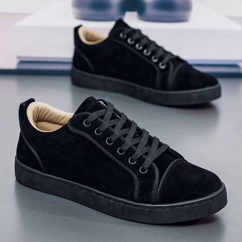 Luxury-Inspired Black Suede Sneakers | Designer Low Top Men