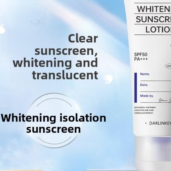 Darlinkey Whitening Sunscreen Lotion SPF50 PA+++ | Brightening UV Protection Sunscreen for Face
