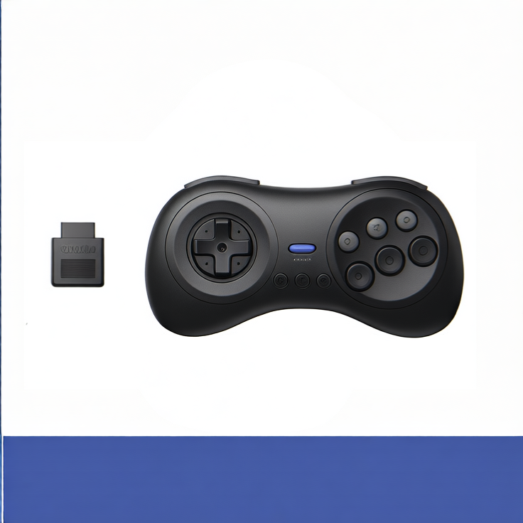8BitDo M30 2.4G Wireless Retro Gaming Controller | 6-Button Gamepad for Sega Genesis Mega Drive PC Mac | USB Receiver Included