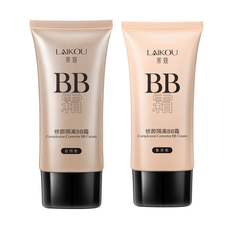 LAIKOU Complexion Corrector BB Cream | 3 Shades Ivory Natural Deep | Chinese Korean Beauty BB Cream Full Coverage Skin Tone Correcting | Lightweight Moisturizing Flawless Finish Face Makeup for All Skin Types
