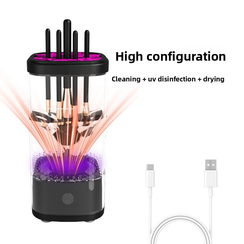 Electric Makeup Brush Cleaner Machine | Automatic Brush Washing Drying Storage Tool USB Rechargeable