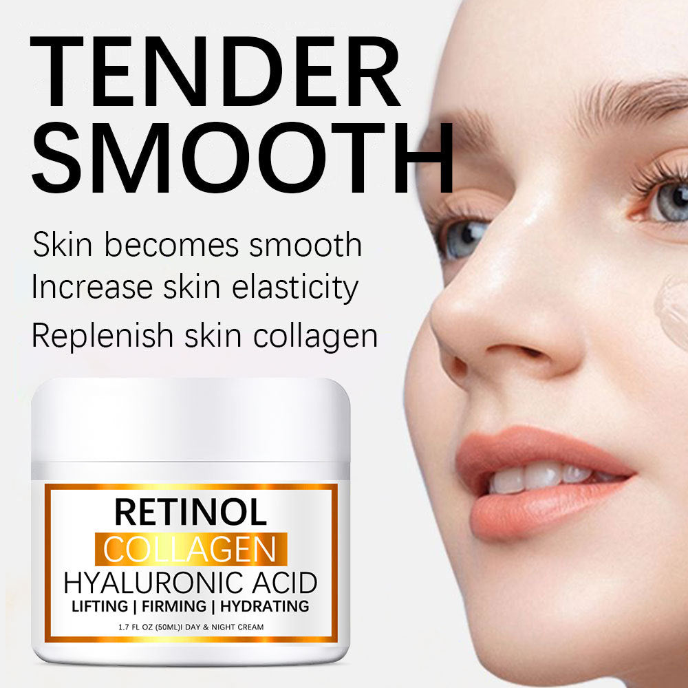 Retinol Collagen Hyaluronic Acid Day & Night Cream 50ml | Lifting, Firming & Hydrating | Anti-Aging Face Moisturizer