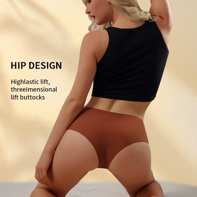 Seamless High Waist Thong for Women Smooth No Show Cheeky Panties Neutral Earth Tones Everyday Underwear