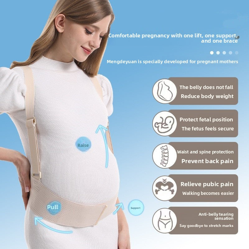 Mengdeyuan Pregnancy Support Belt | Bionic Hands Anti-Fall Maternity Belt | Reduces Abdominal Burden | Spine & Fetal Position Protection | All Stages