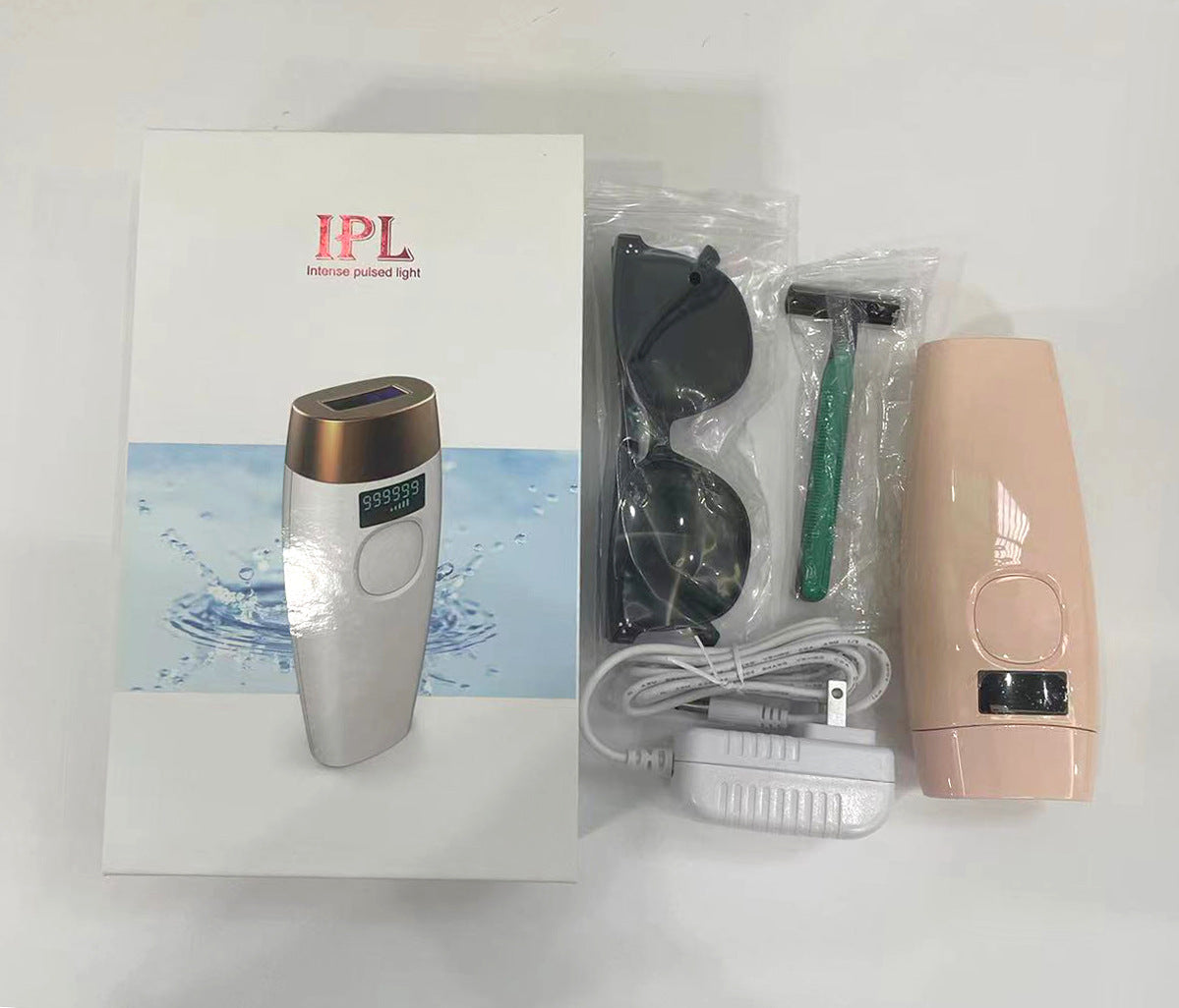 IPL Hair Removal Device Kit 999999 Flashes | Permanent Painless Laser Hair Remover | Includes Goggles & Razor | LCD Display
