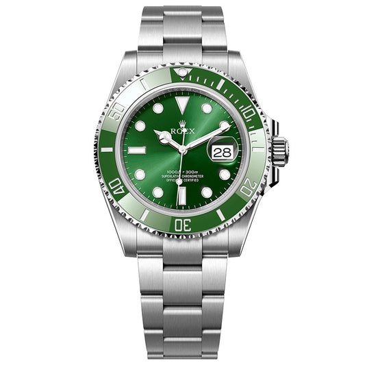 Silver & Black Diver Style Men's Watch | 300M Water Resistant Rotating Bezel Stainless Steel Watch