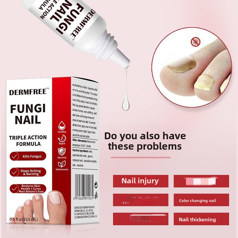 DERMFREE Fungi Nail Triple Action Formula | Kills Fungus, Stops Itching & Restores Skin | Antifungal Nail & Athlete's Foot Treatment 15ml