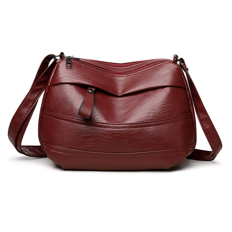 Black Soft Leather Crossbody Bag Quilted Panel Zip Top Adjustable Strap Shoulder Bag | Women Casual Everyday Multi Pocket Hobo Messenger Handbag Purse
