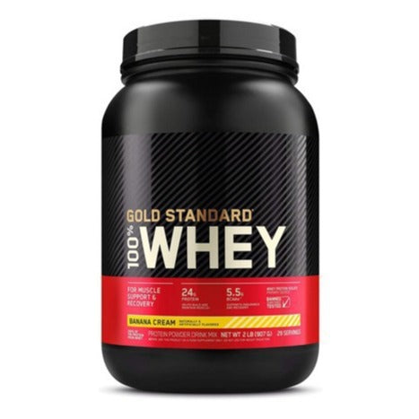 Optimum Nutrition Gold Standard 100% Proteine del Siero di Latte in Polvere Gusto Crema di Banana | 24g Proteine, 5.5g BCAA e 4g Glutammina