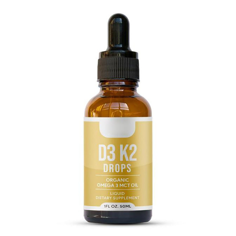 D3 K2 Drops | Organic Omega 3 MCT Oil Liquid Supplement | Vitamin D3 K2 50ml Drops