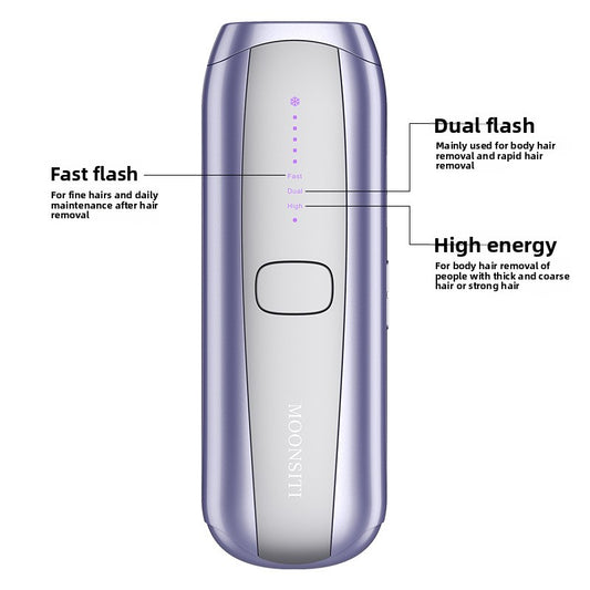 MOONSITI IPL Hair Removal Device 23.6J Dual Lamp | Rapid Permanent Painless Laser Hair Remover | High Dual Fast Mode | Includes Goggles & Razor