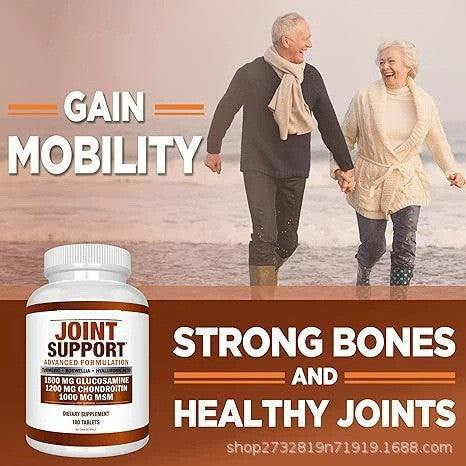 Joint Support Advanced Formulation - 1500mg Glucosamine, 1200mg Chondroitin, 1000mg MSM with Turmeric, Boswellia & Hyaluronic Acid - 60 Capsules 60 Day Supply for Joint Health & Mobility