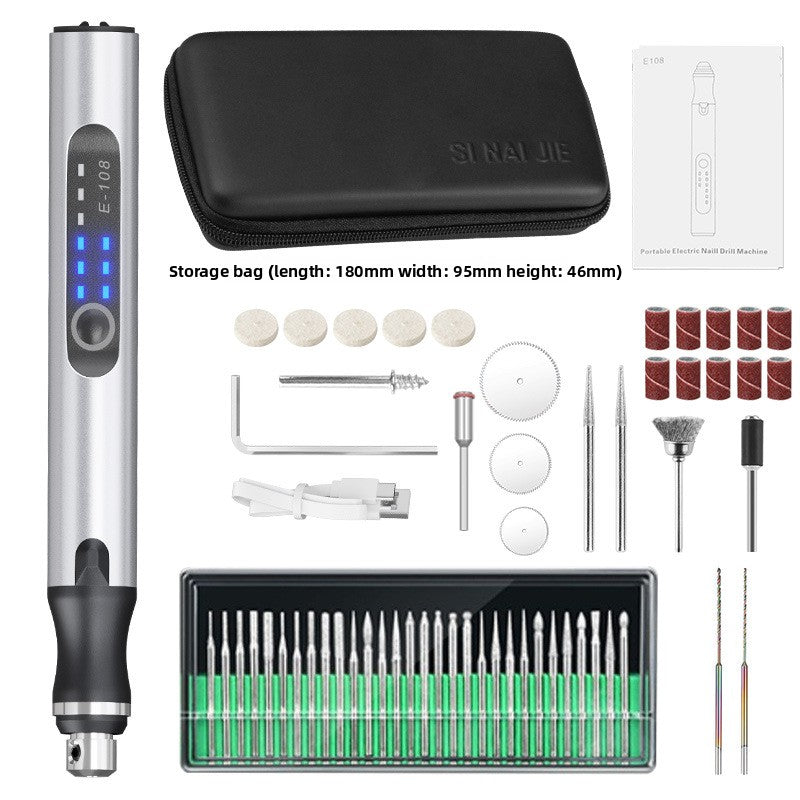 Electric Rotary Tool Kit with 50+ Accessories | Rechargeable Cordless Mini Drill | Engraving, Cutting, Grinding & Polishing Set