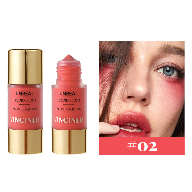 أحمر خدود سائل VINCINER Unreal | صبغة خدود قابلة للبناء تدوم طويلاً بـ 7 درجات | تورّد طبيعي، إشراقة ندية وتركيبة قابلة للمزج | أحمر خدود سائل لجميع ألوان البشرة