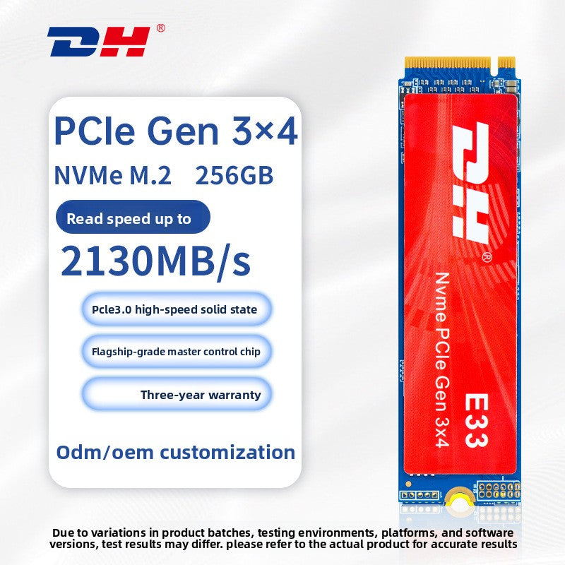 DH E33 128GB NVMe M.2 SSD | PCIe Gen 3x4 2075MB/s Internal Solid State Drive | Flagship Chip 3-Year Warranty Laptop PC Upgrade
