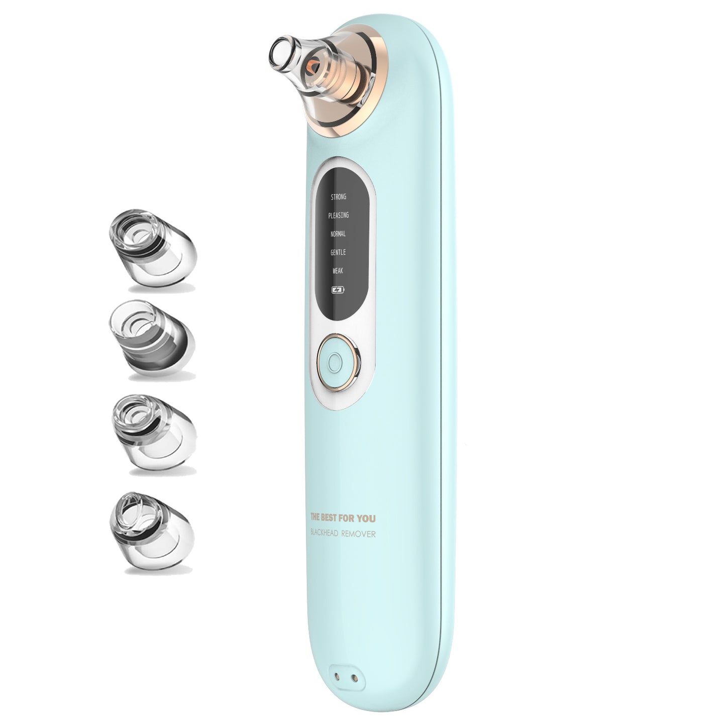 Electric Blackhead Remover Vacuum with Built-In Storage Case | 5 Suction Levels | Multiple Heads | Portable Travel Pore Cleanser