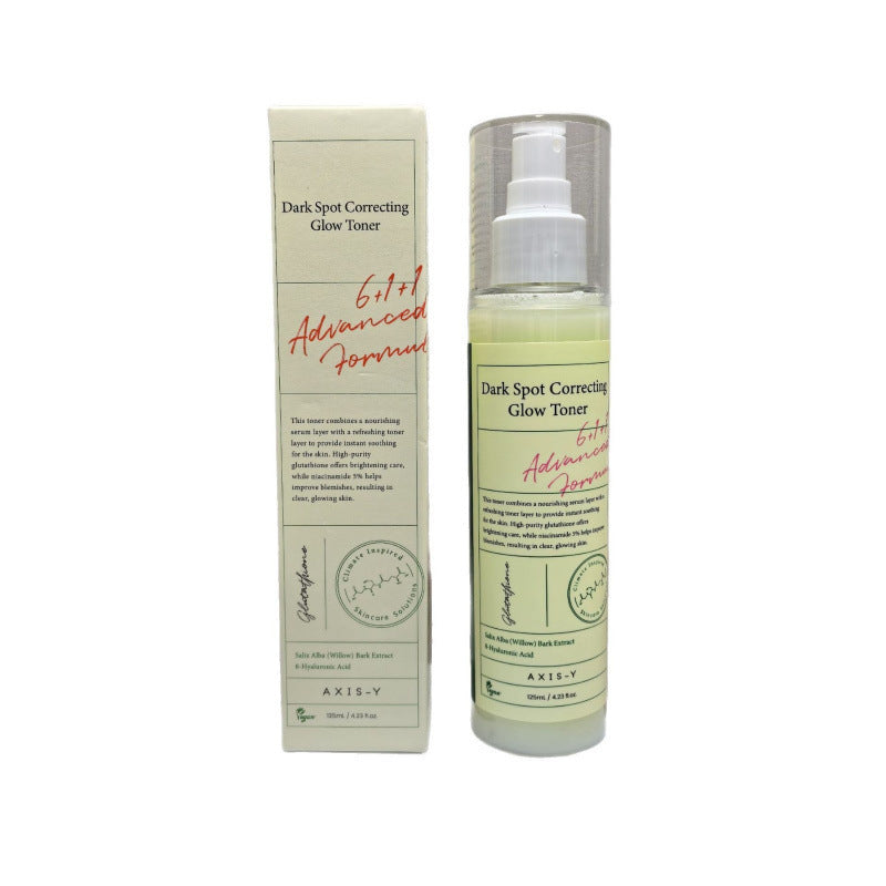 AXIS-Y Dark Spot Correcting Glow Toner | 6+1+1 Advanced Formula | Glutathione + Niacinamide 5% + Hyaluronic Acid | 125ml Brightening Korean Toner