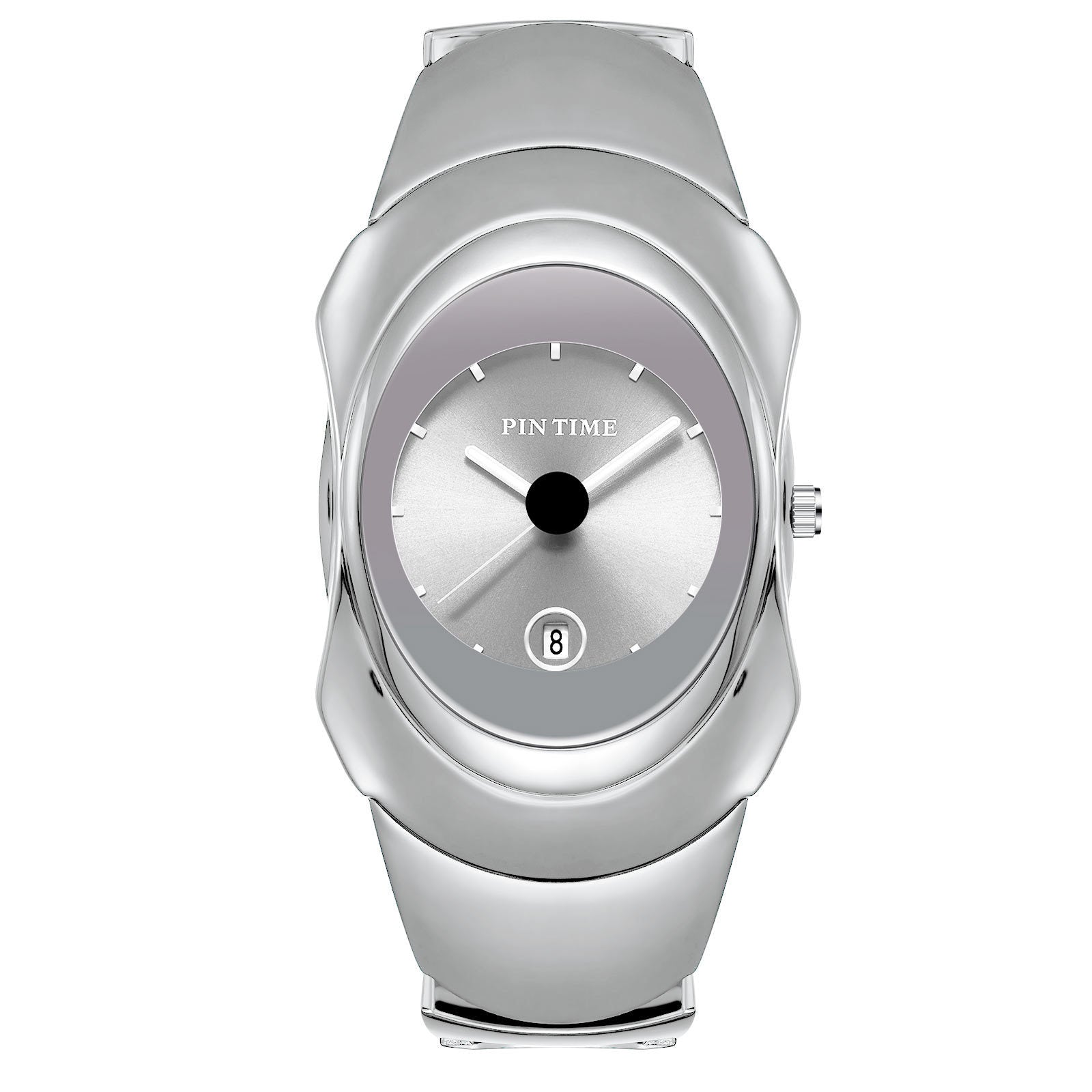Black Bangle Watch for Women | Elegant All-Black Bracelet Watch with Date Display