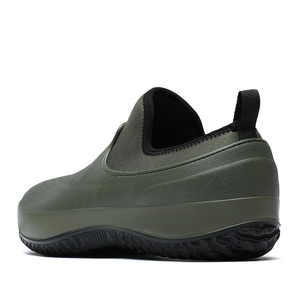 Waterproof Slip-On Chef Shoes Men Women | Non-Slip Kitchen Work Shoes Rain Shoes Black Red