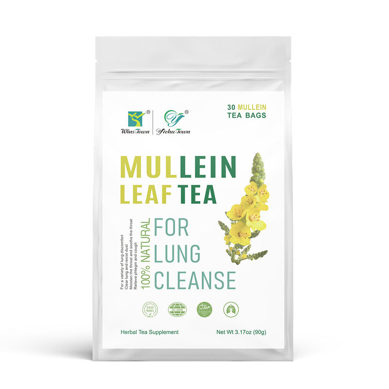 Mullein Leaf Tea for Lung Cleanse | 30 Tea Bags 100% Natural Herbal Tea | Throat Soothing Respiratory Support Supplement
