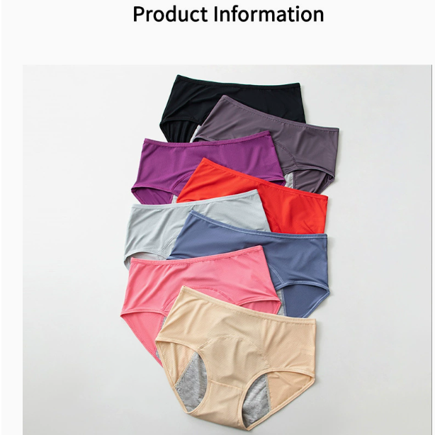Women's 360� Leak-Proof Period Underwear Set | High Waist Menstrual Briefs Bundle with Front & Back Protection ? Breathable Mesh Comfort Panties Multipack