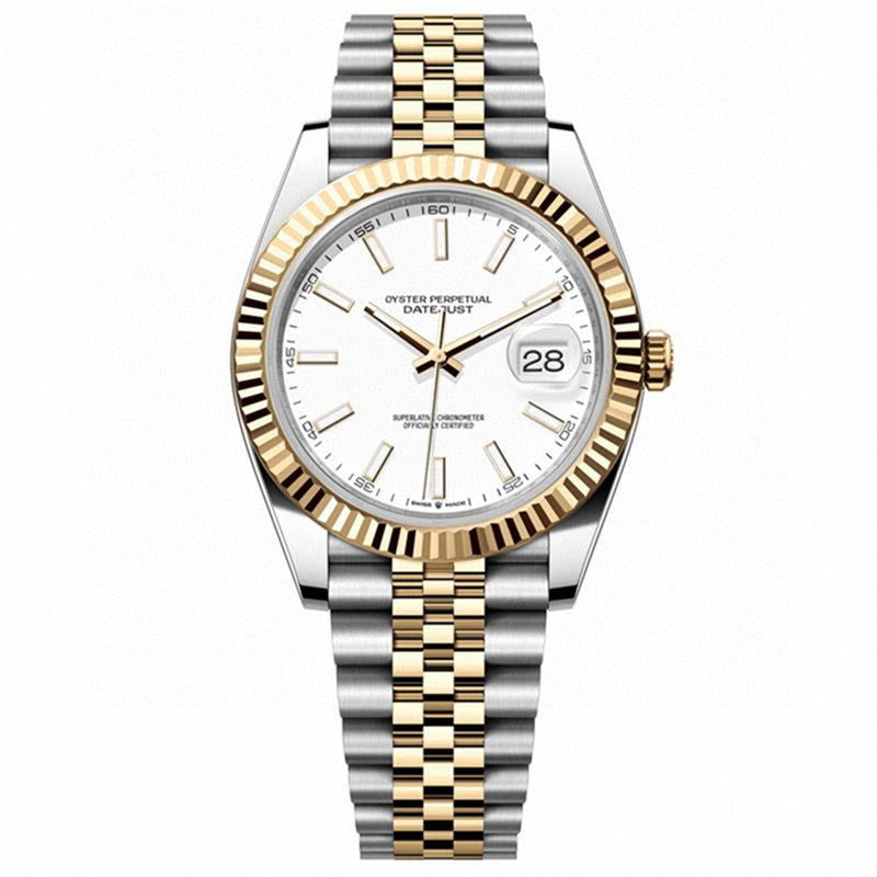 Men's Datejust Style Watch | Black Sunray Dial Fluted Bezel Date Window | Jubilee Bracelet Stainless Steel Luxury Chronometer Timepiece
