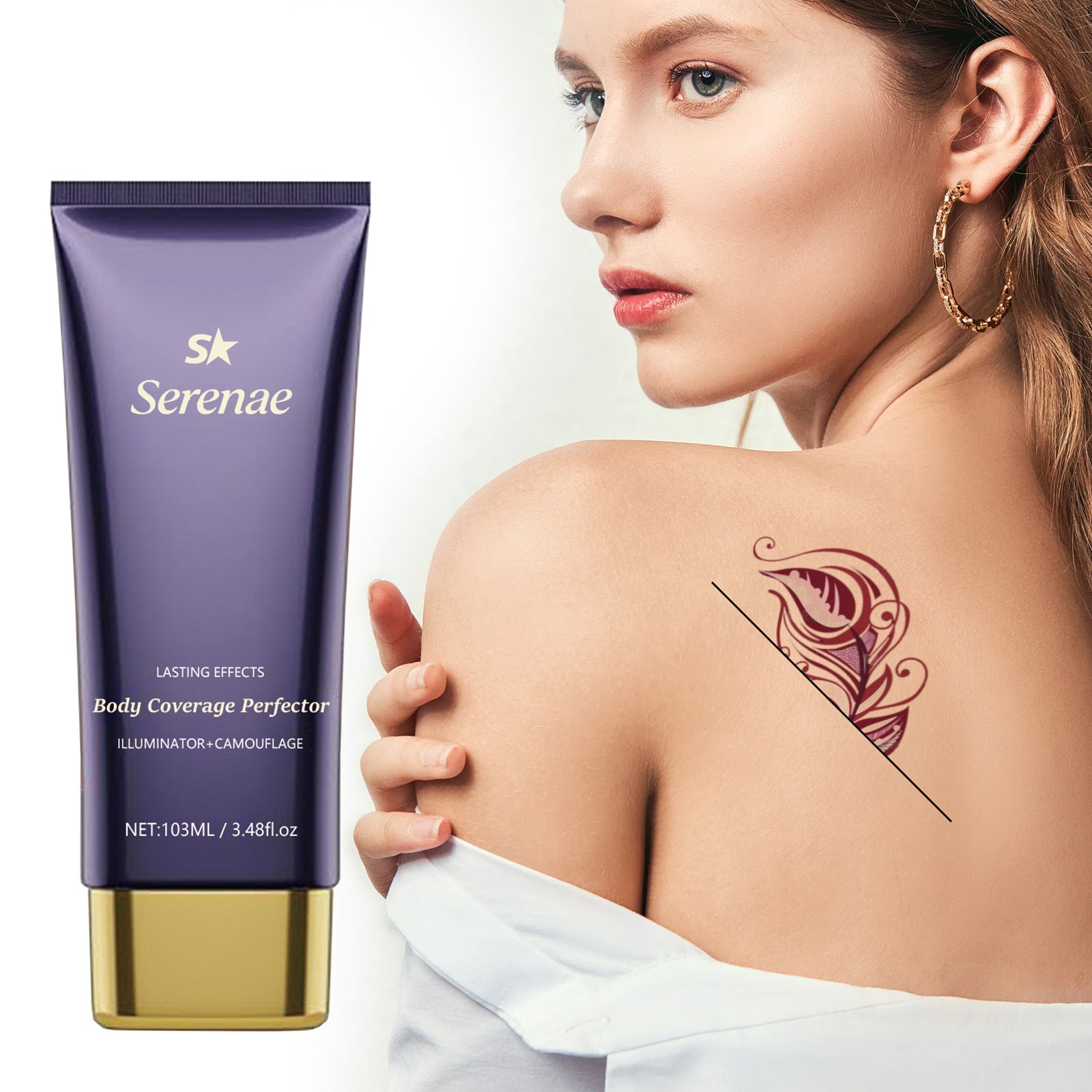 Serenae Body Coverage Perfector | Illuminator + Camouflage Lasting Effects Body Makeup ? 103ml