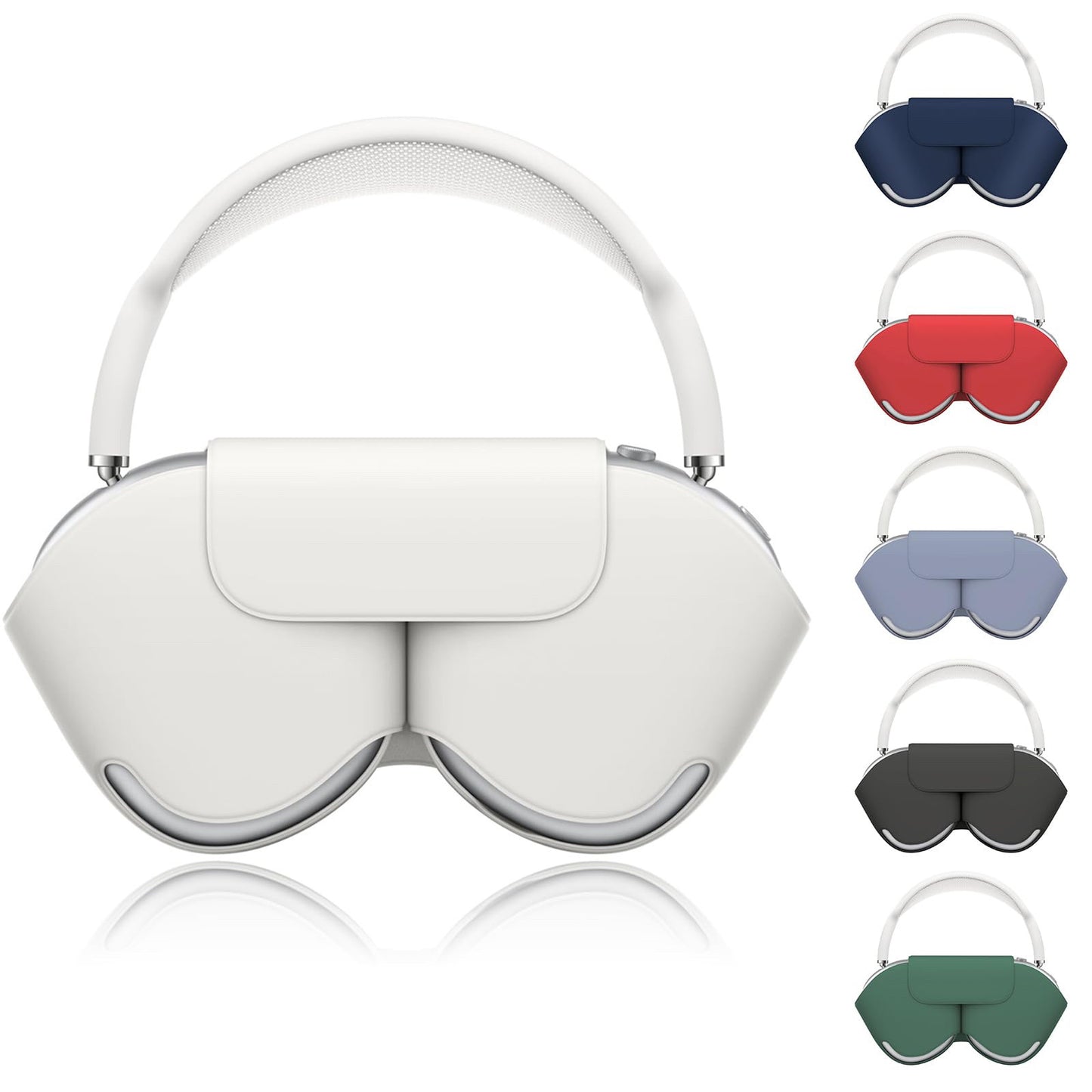 AirPods Max Silicone Case Cover with Headphones – Full Body Scratch-Proof Protective Sleeve, 6 Colors, Magnetic Flap, Compatible with Apple AirPods Max