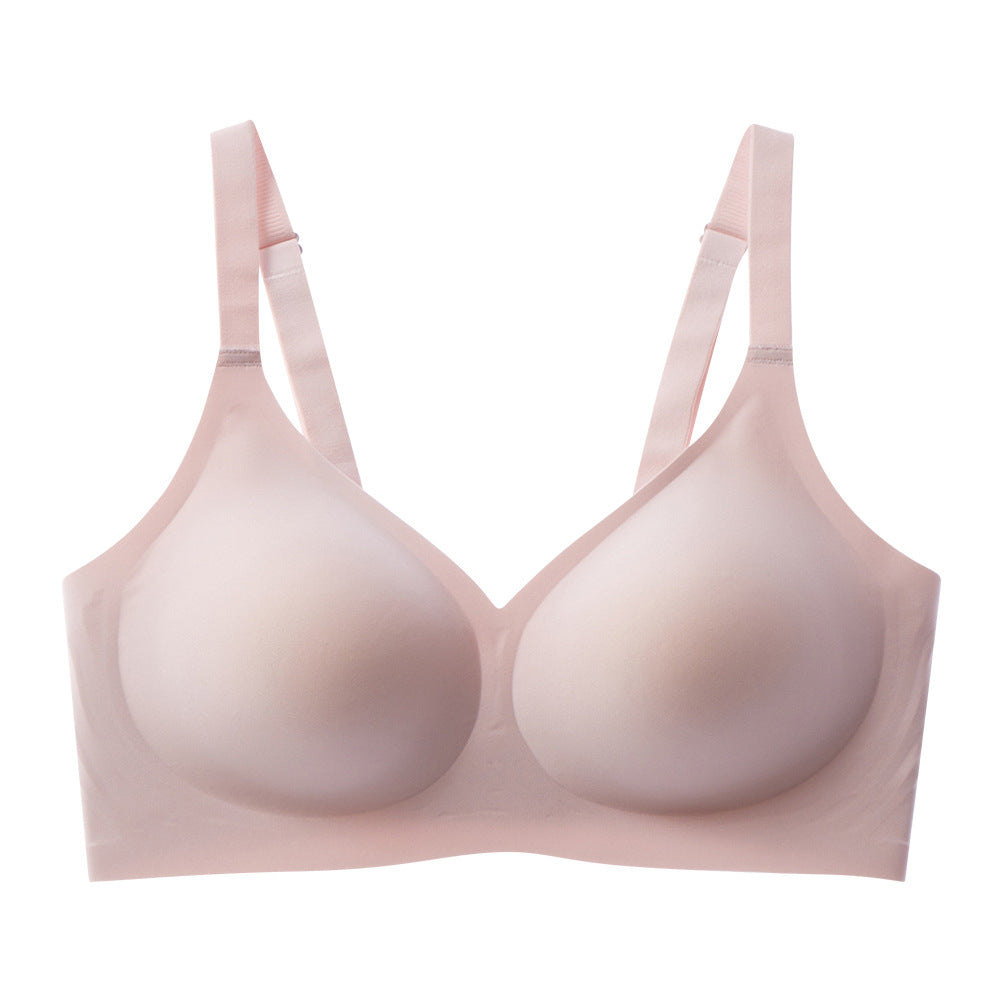 حمالة صدر نسائية لاسلكية بتصميم كوب مصبوب | حمالة صدر مريحة بتغطية كاملة ورقبة على شكل حرف V بدون درزات | حمالة صدر داعمة بتصميم ريسر باك