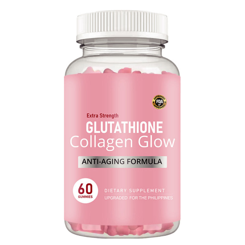 Extra Strength Glutathione Collagen Glow Gummies | Anti-Aging Formula | 60 Gummies | FDA Approved Dietary Supplement