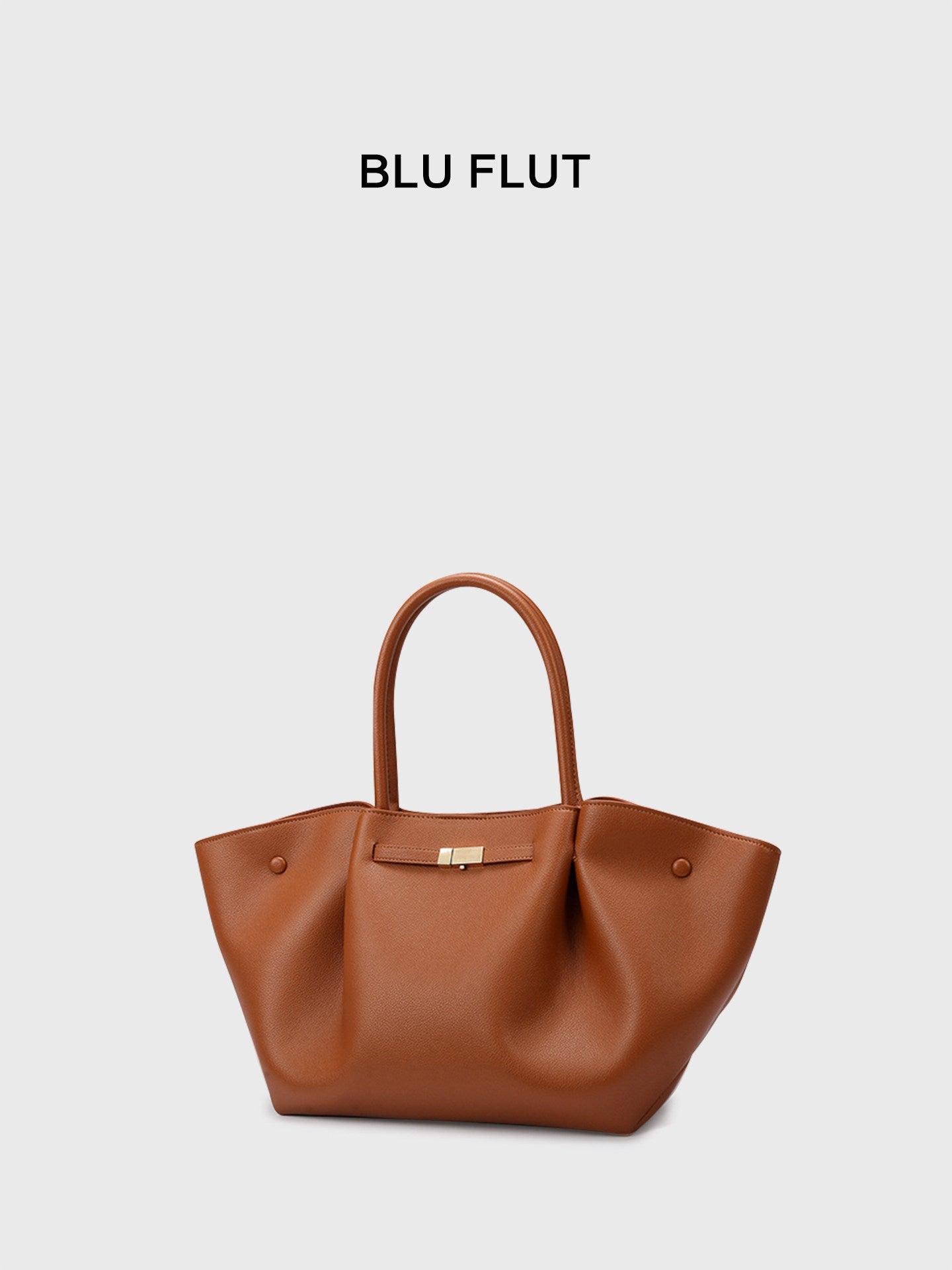 Black Leather Tote Bag with Winged Sides - Structured Trapezoid Shoulder Bag | Designer Inspired Minimalist Tote