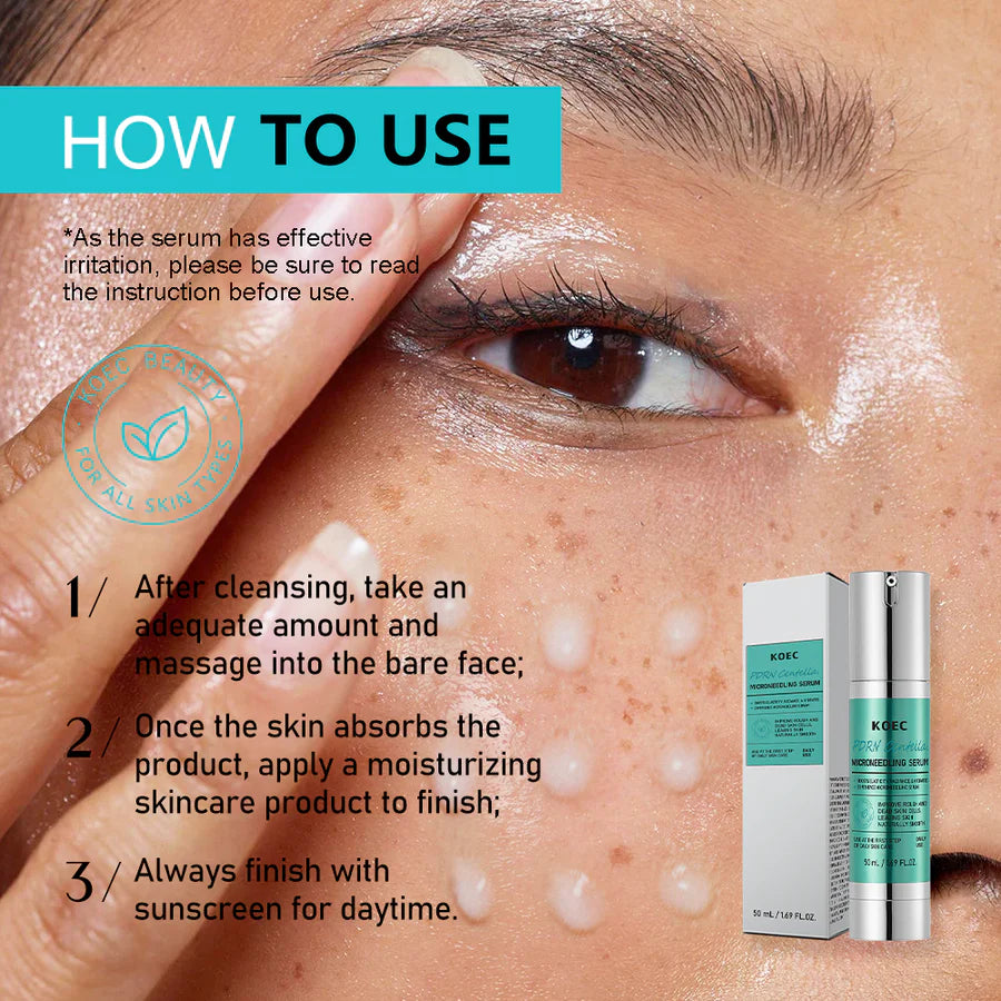 KOEC PDRN Centella Microneedling Serum Set of 2 | Boost Elasticity Radiance & Hydration 50ml