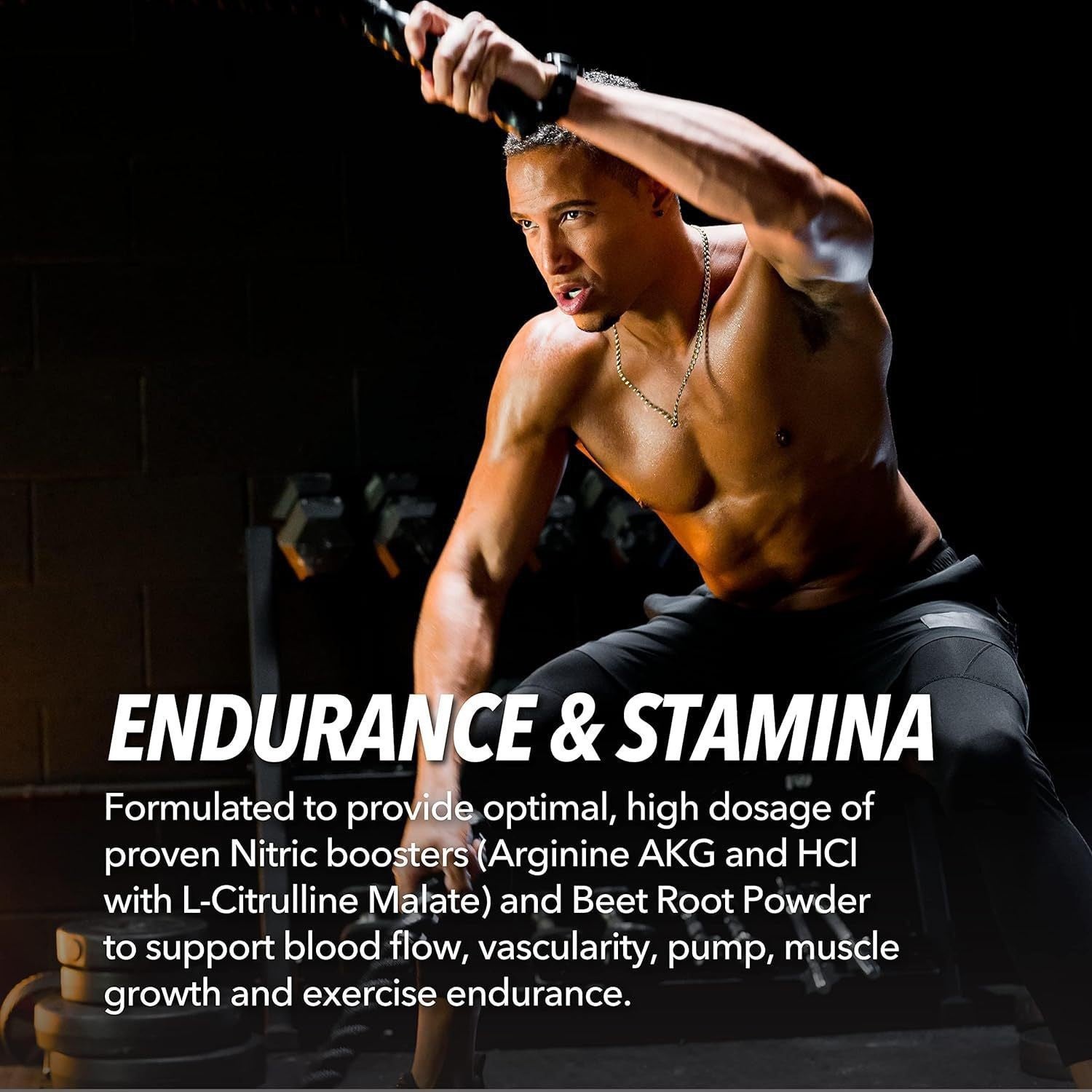 L-Arginine Nitric Oxide Precursor Capsules | Vascular Support Dietary Supplement 60 Capsules