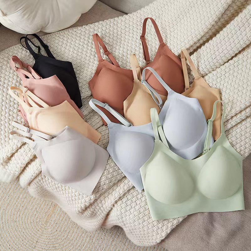 Seamless Invisible Bralette Women | Ultra Thin Strap Wireless Smooth Bra | No Wire Nude Skin Tone Comfort Bra