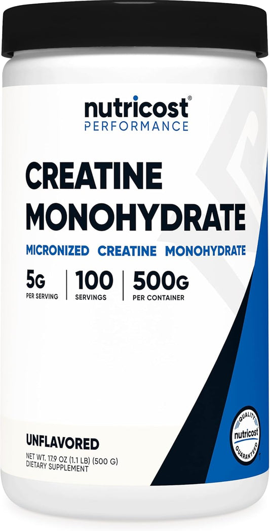 Nutricost Creatine Monohydrate Powder Set of 2 | 1000g Total | 200 Servings | Micronized Unflavored