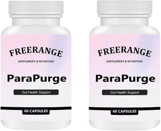 Freerange ParaPurge Darmgesundheits-Unterstützung 2er Set | 60 Kapseln | Natürliche Parasitenkur & Verdauungs-Detox-Ergänzung