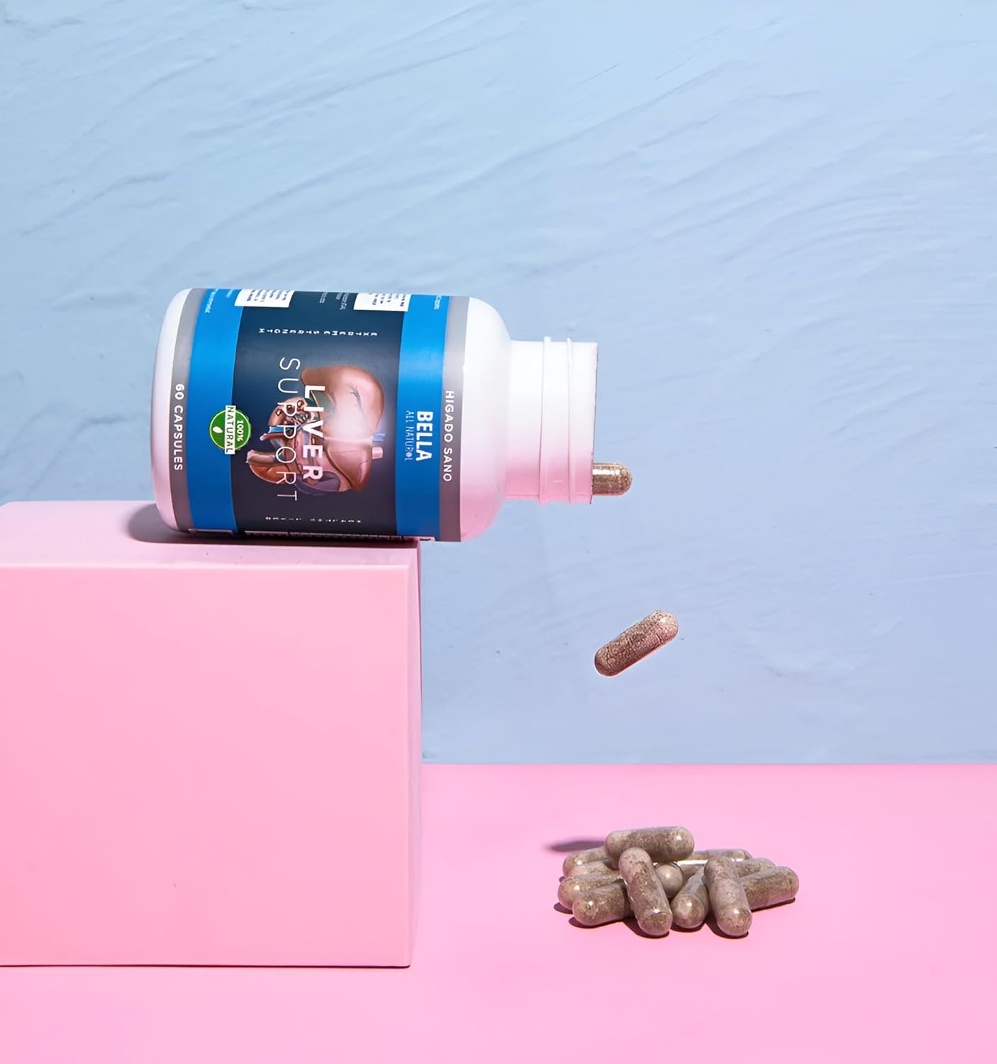 Bella All Natural Extreme Strength Liver Support | كبسولات صحية 100% لدعم الكبد 60 كبسولة