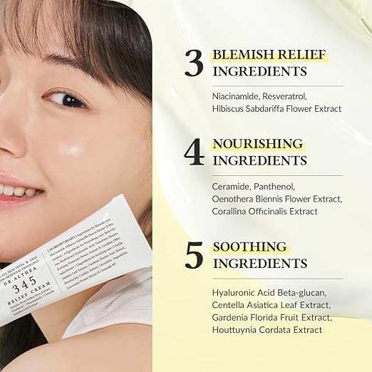 Dr. Althea Pro Lab 345 Relief Cream Set of 2 | Niacinamide, Centella & Ceramide Soothing Face Cream — 50ml Each