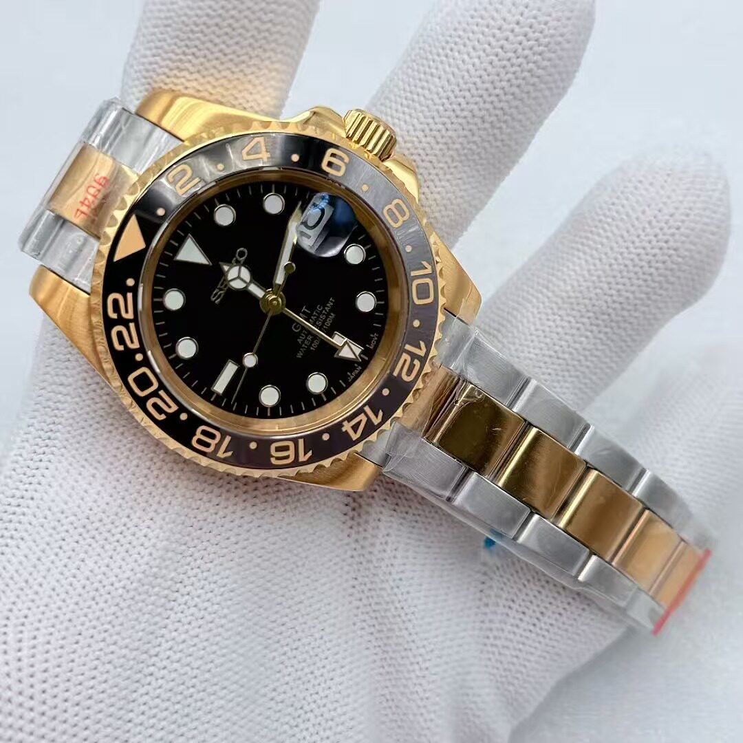 Seiko Automatic Watch Men | Arabic Numeral Blue Tapisserie Dial | Octagon Screw Bezel | Silver Steel Royal Oak Style Watch